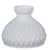 B&P Lamp 10" Opal Diamond Quilted Pattern Student Glass Shade with Crimped Top view 2