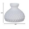 B&P Lamp 10" Opal Diamond Quilted Pattern Student Glass Shade with Crimped Top view 4
