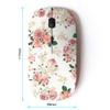 Graphic4You Flower Floral Pattern(White) Ergonomic Wireless Mouse with Nano Receiver view 2
