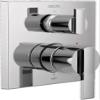 DELTA FAUCET T24867, Chrome Ara Angular Modern Monitor 14 Series Valve Trim with 3-Setting Integrated Diverter view 1