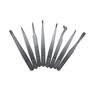Plastic Tweezer Sets Black Straight Bend Anti-Static Repair Tool Portable view 1