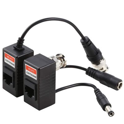 UHPPOTE Coax BNC Video + Power Balun Passive Connector Adaptor for CCTV Camera (Pack of 1 Pair)