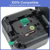 GREENCYCLE Compatible for 3/4 Inch (18mm) x 8m TZ741 TZe741 TZ-741 TZe-741 Laminated AZE Tape for Ptouch Cube PT-D400 PT-D600 PT-D400AD PT2730VP Label Maker (Black on Green, 10 Pack) view 2