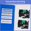 GREENCYCLE Compatible for 3/4 Inch (18mm) x 8m TZ741 TZe741 TZ-741 TZe-741 Laminated AZE Tape for Ptouch Cube PT-D400 PT-D600 PT-D400AD PT2730VP Label Maker (Black on Green, 10 Pack) view 3