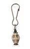 Charm, Zipper Pull Charm. Genuine Gemstone Skull with Austrian Crystal +GIFT BAG view 1