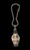 Charm, Zipper Pull Charm. Genuine Gemstone Skull with Austrian Crystal +GIFT BAG view 2