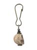 Charm, Zipper Pull Charm. Genuine Gemstone Skull with Austrian Crystal +GIFT BAG view 4
