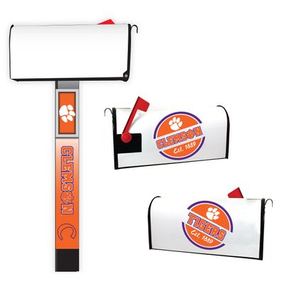 Clemson Tigers Magnetic Mailbox Cover 2-Pack Mailbox Post Cover Officially Licensed Collegiate Product