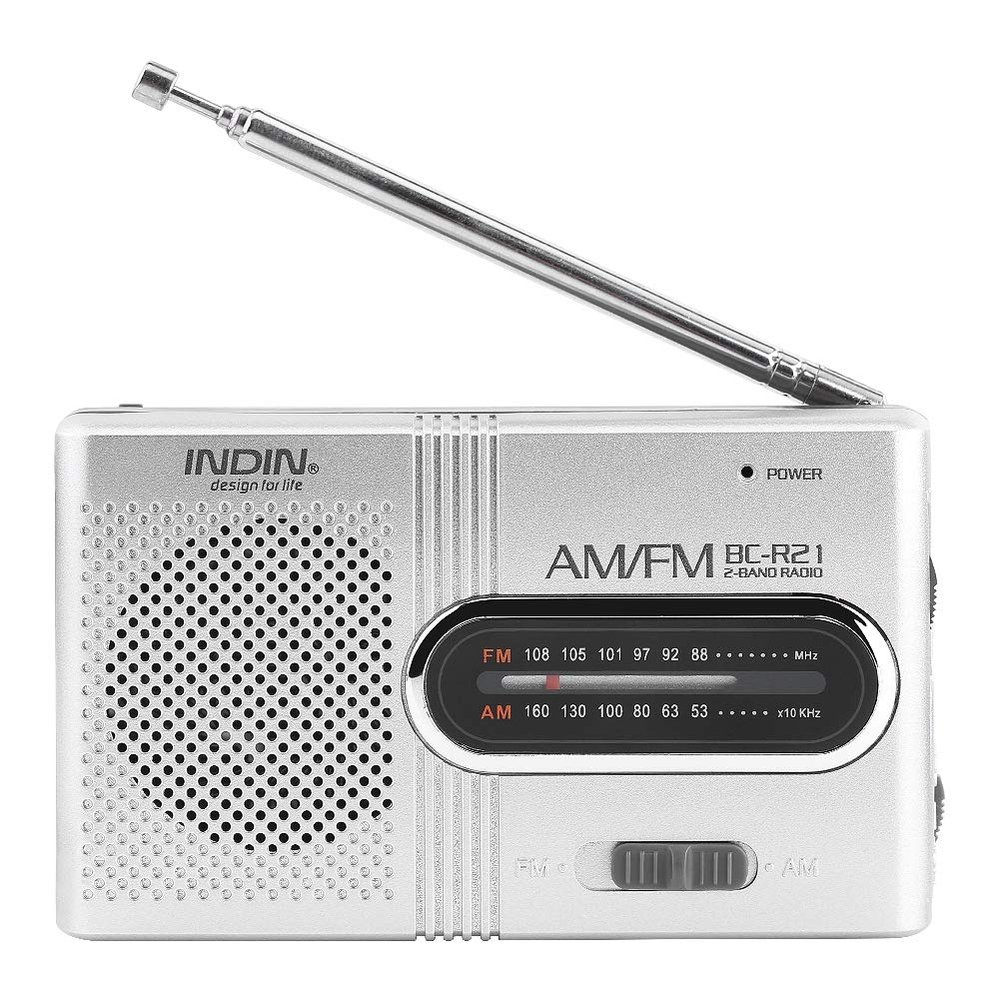 Portable AM/FM Radio Receiver, Pocket Sized AM FM Radio with Telescopic Antenna Built-in Speaker and Headphone Jack for Outdoor Travel Emergency Home Use