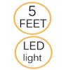 AC/DC Power Adapter Cord Plug for Dorcy 41-1035 Rechargeable Lantern Flashlight, Compatible Replacement 5 Feet, with LED Indicator view 2