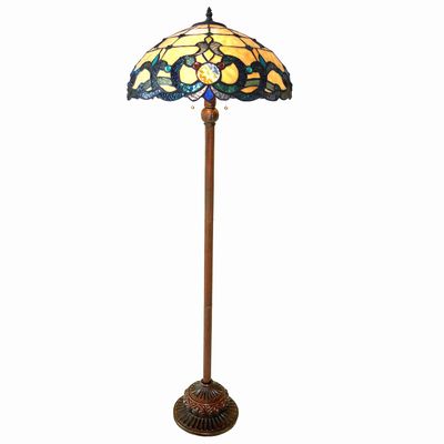 Chloe CH18043IV18-FL2 2 Light Victorian 18" Shade Doutzen Tiffany-Style Floor Lamp, 63 x 18 x 18 x Inch, Multicolor