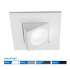 Nicor Lighting 2 inch Square Eyeball LED Downlight in White, 2700K (DQR2-AA-10-120-2K-WH) view 2