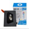 Nicor Lighting 2 inch Square Eyeball LED Downlight in Black, 3000K (DQR2-AA-10-120-3K-BK) view 1