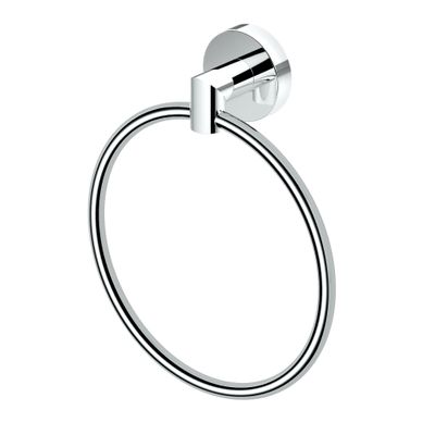 Gatco 4632 Glam Towel Ring, Chrome / Wall Mounted 6.5" Towel Ring for Bathroom