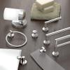 Gatco 4632 Glam Towel Ring, Chrome / Wall Mounted 6.5" Towel Ring for Bathroom view 2