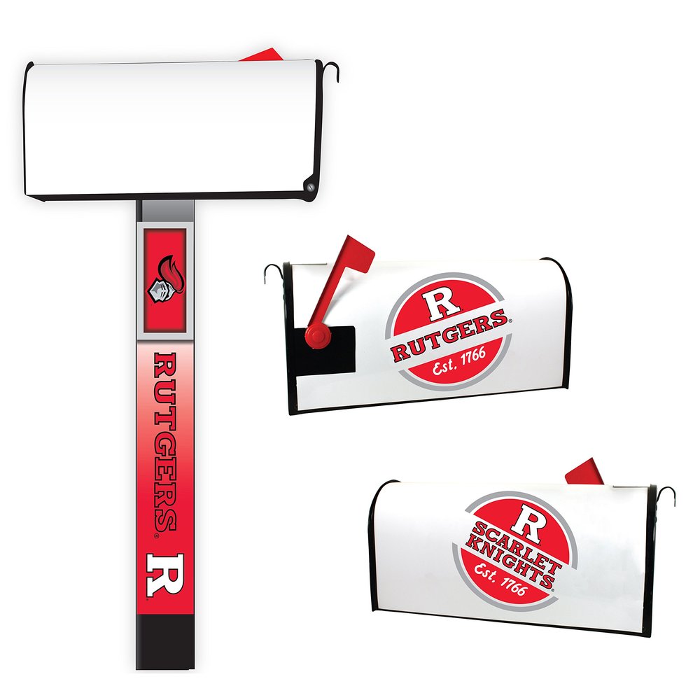 Rutgers Scarlet Knights Magnetic Mailbox Cover 2-Pack Mailbox Post Cover Officially Licensed Collegiate Product