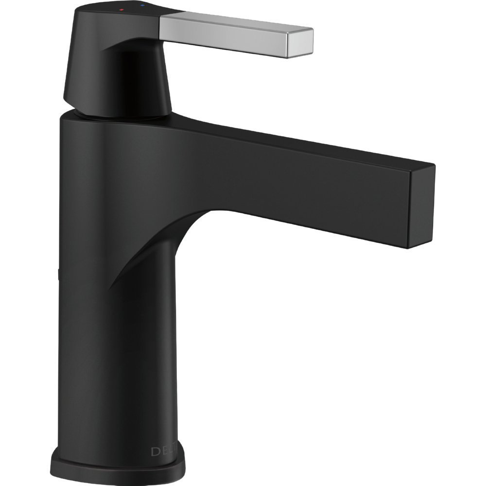 Delta Faucet Zura Single Hole Bathroom Faucet, Single Handle Bathroom Faucet Chrome, Bathroom Sink Faucet, Diamond Seal Technology, Drain Assembly, Chrome 574-CSMPU-DST