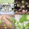 WYZworks - Round Paper Lanterns 10 Pack (Light Apple Green, 14") - Hanging Paper Lanterns Lamp for Wedding, Birthday, Party and Home Decorations with 8", 10", 12", 16" Option view 4