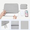 MOSISO Laptop Case 13.3 inch, 13-13.3 inch Laptop Sleeve Bag Compatible with MacBook Air/Pro 13/Pro 14 M5 M4 M3 M2 M1, HP Dell ASUS Lenovo, Neoprene Computer Sleeve Bag with Small Case, Light Gray view 4