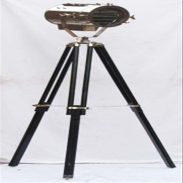THOR INSTRUMENTS Retro Studio Spot Lamp Floor Tripod Searchlight, Chrome, 185 cm