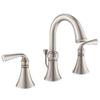 Moen Wetherly Spot Resist Brushed Nickel Two-Handle Widespread Bathroom Faucet with Valve Included, 3-hole Deck Mounted Setup, WS84855SRN view 1