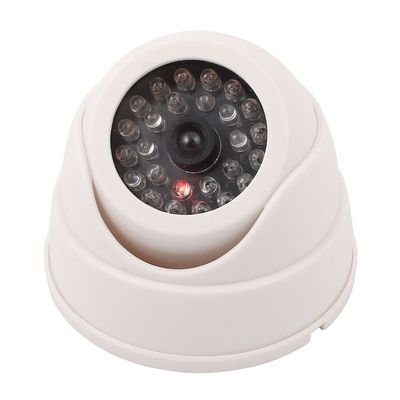Aexit Indoor Outdoor Electronic security Dummy CCTV Security Dome Camera With Flashing Red LED Light