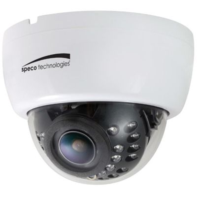 Speco Technologies HLED33DTW 2 MP HD-TVI Indoor IR Dome Camera, 2.8-12mm Lens, White Housing.