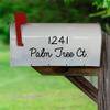 Personalized Mailbox Decal Set of 2 Decals With Street Address & Street Name Custom Design Mailbox Sticker Vinyl Letters VWAQ-CMB4 (BLACK) view 1