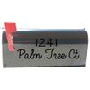 Personalized Mailbox Decal Set of 2 Decals With Street Address & Street Name Custom Design Mailbox Sticker Vinyl Letters VWAQ-CMB4 (BLACK) view 2