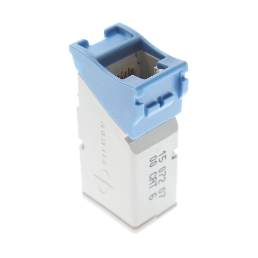 SIEMON Z6-06 Blue, CAT 6, Copper, Hybrid, Outlet, RJ45, T568A/B, Tool-Less, UTP, ZMAX