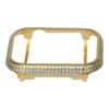 HJINVIGOUR Bling Spakling Exquisite Handmade Inlaid Rhinestone Diamond Crystal Yellow Gold Case Bezel Compatible Apple Watch Series 6 5 4 SE (Gold, 44mm) view 2