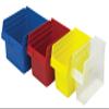 Quantum Storage QSB216 Store-More Heavy-Duty Nesting Plastic Shelf Bins for Pharmacy, Hospital & Warehouse, Hanging Lip & 7 Divider Slots, 24" x 12" x 6", Red, 6-Pack view 3