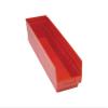 Quantum Storage QSB206 Store-More Heavy-Duty Nesting Plastic Shelf Bins for Pharmacy, Hospital & Warehouse, Hanging Lip & 7 Divider Slots, 24" x 7" x 6", Red, 8-Pack view 1