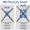 VIVO Steel VESA Extension Mount Adapter Brackets for Screens 32 to 55 inch LCD LED TV, Conversion Plate Kit for VESA up to 400x400mm (MOUNT-AD400B) view 3