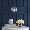 JONATHAN Y Bleecker Modern Globe Pendant 7.75", Clear/Oil Rubbed Bronze view 2