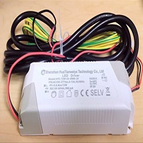Lussuoso Lighting 2 Pack 72W LED Dimmable Transformer, AC100-277Vac,0.72A,50/60Hz LED Driver Power Supply Transformer Adapter