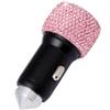 Dual USB Car Charger Bling Bling Handmade Rhinestones Crystal Car Decorations for Fast Charging Car Decors Pink for iPhone, iPad Pro/Air 2/Mini, Samsung Galaxy Note 9 8 S9 S9+,LG, Nexus, HTC, etc view 2