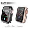 JULK Case for Apple Watch Series 6/SE/5/4 44mm [2-Pack] - TPU HD Ultra-Thin Cover (1 Black+1 Transparent) view 2