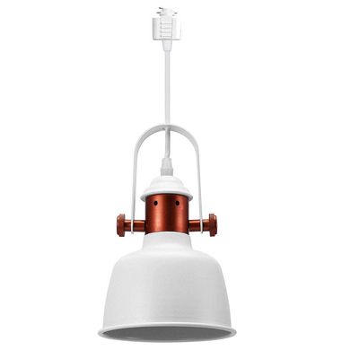 Kiven 1 Pack H Track Mount Pendant Lighting Pendant Restaurant Pendants Decorative Hanging Instant Pendant Industrial Factory Metal Pendant Lamp,White