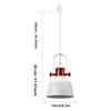 Kiven 1 Pack H Track Mount Pendant Lighting Pendant Restaurant Pendants Decorative Hanging Instant Pendant Industrial Factory Metal Pendant Lamp,White view 2
