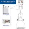 Kiven 1 Pack H Track Mount Pendant Lighting Pendant Restaurant Pendants Decorative Hanging Instant Pendant Industrial Factory Metal Pendant Lamp,White view 3