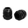 Aexit M32x1.5mm 7.7mm-10mm Transmission Adjustable 3 Holes Nylon Cable Gland Joint Black 10pcs view 2