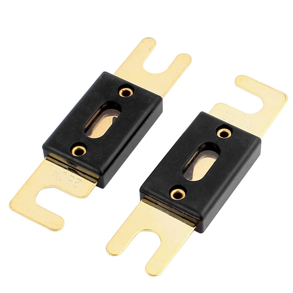 Aexit 2 Pcs Distribution electrical ANL Fuses 250A Car Audio Power Wire Boat Auto Electronics Fuse Black