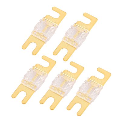 Aexit 5 pcs Distribution electrical Mini-ANL Fuses 80A Car Audio Power Wire Boat Auto Electronics Fuse Clear