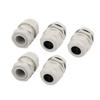 Aexit 5 Pcs Transmission M20x1.5mm 4 Holes Nylon Adjustable Cables Gland Fixing Connector Gray view 1