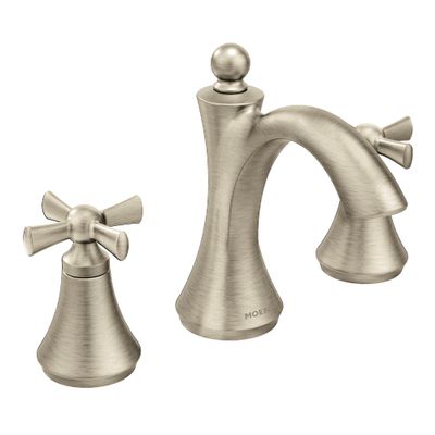 Moen T4524BN Wynford Two-Handle High Arc Bathroom Faucet, Brushed Nickel