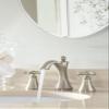 Moen T4524 Wynford Two-Handle Widespread High-Arc Bathroom Faucet with Cross Handles, Valve Required, Chrome view 2