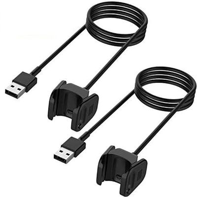Charger Cable Compatible with Fitbit Charge 4 / Charge 3, Replacement Portable USB Charger for Fitbit Charge 4/Charge 3 Fitness Tracker Smartwatch Charging Cable Cord Clip Charger 100cm/3.3Ft, 2 Pack