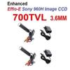 2PCS 700 TVL Color Bullet Camera Waterproof Lipstick Camera with Power view 2