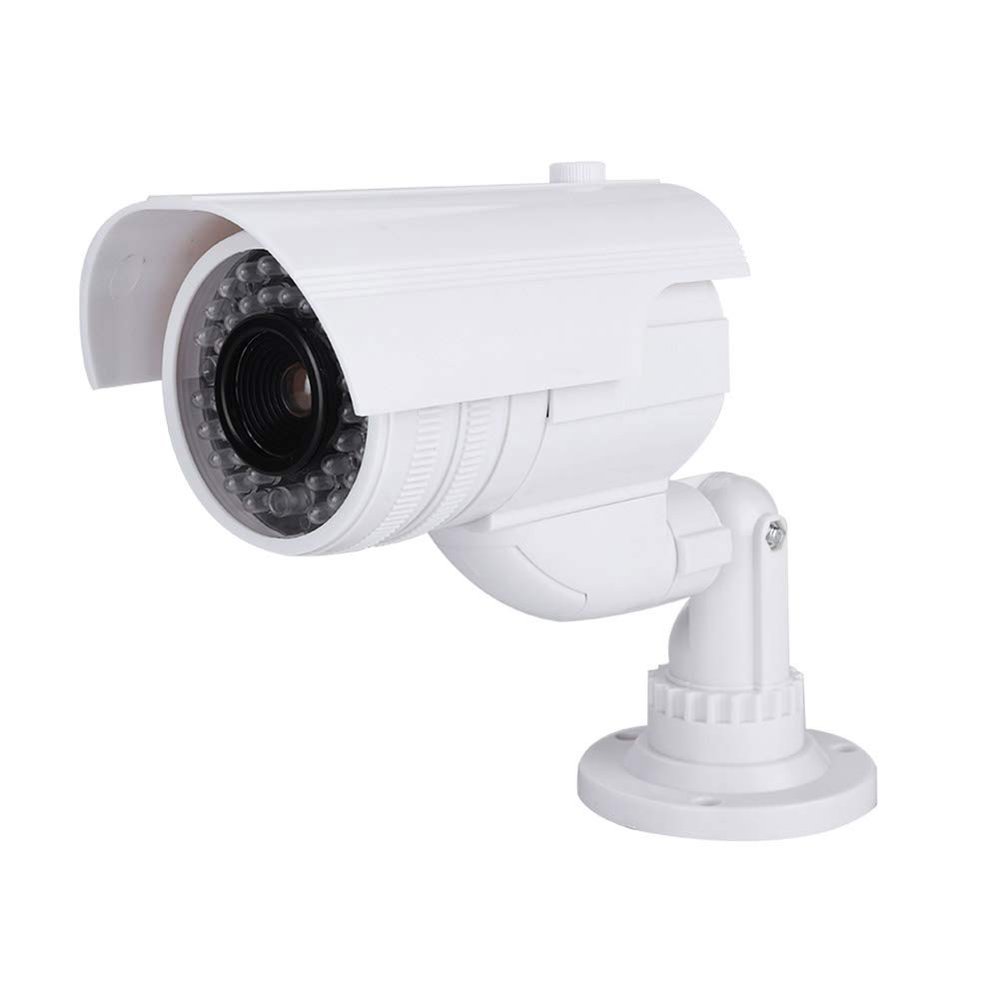 Sonew Dummy Camera, MR-2000 Fake Camera Security Camera for Indoor Outdoor Use with Simulated Red LED Flashing Lights